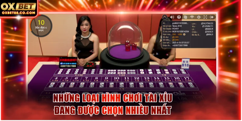 Những loại hình chơi tài xỉu đang được chọn nhiều nhất